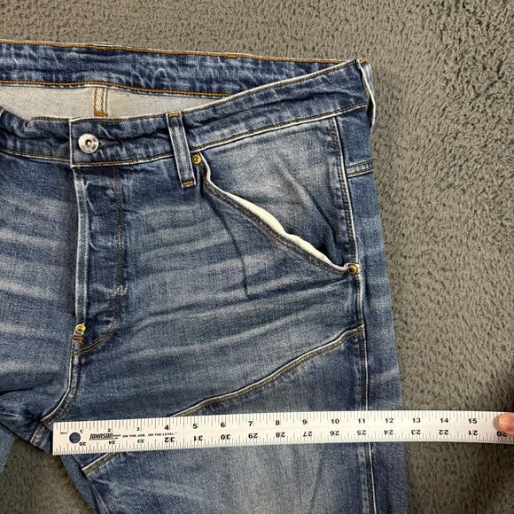 G Star Jeans Mens 38x34 Blue 5620 3D Tapered Medium Wash Stretch Slim Fit Denim - Picture 15 of 16